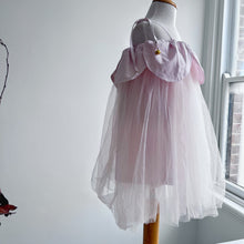 Load image into Gallery viewer, Mannequin wearing a pink dress with a pink tulle skirt in a room with a window.